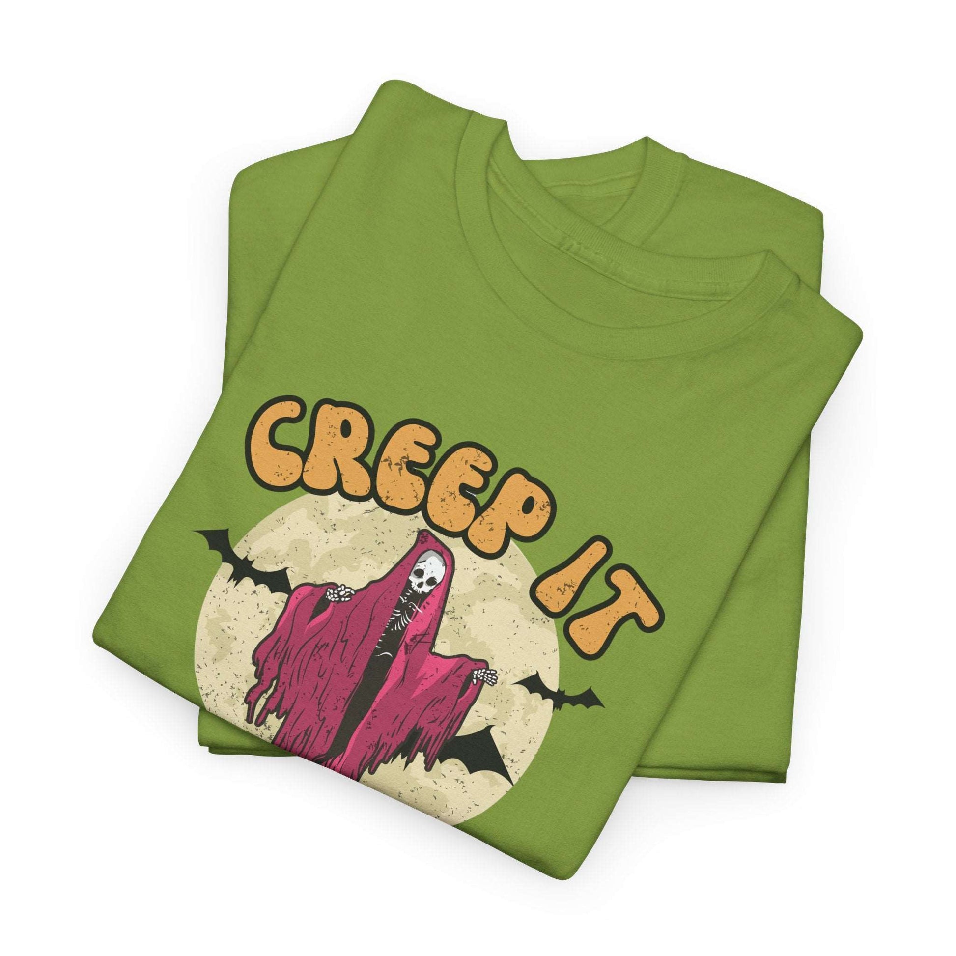 Creep it Real spooky t-shirt - Unisex Heavy Cotton Tee - Retro inspired creepy - t-shirt - Halloween inspired shirt