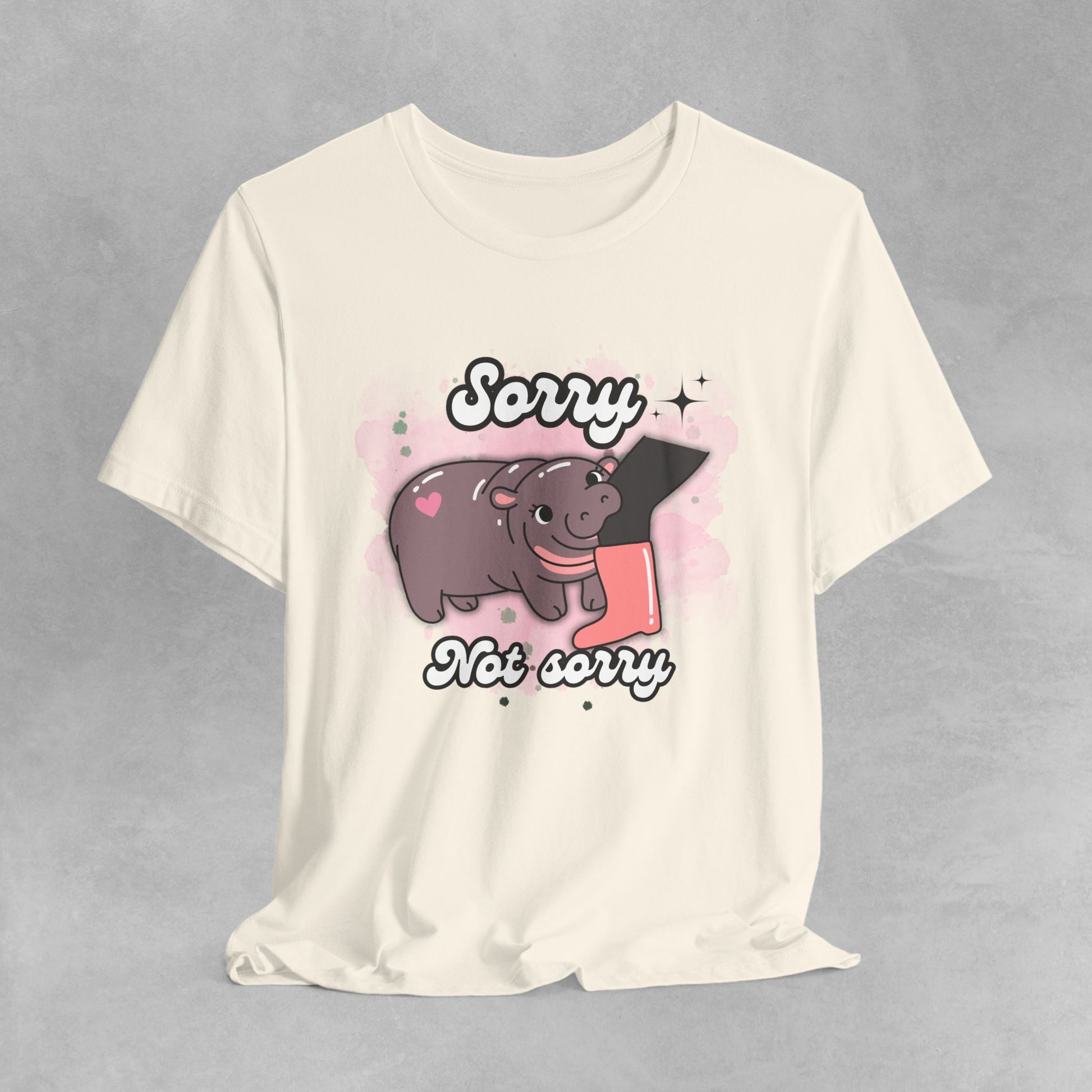 Adorable Pygmy Hippo Graphic Tee featuring a cute design of a viral baby hippo meme, made from soft cotton, perfect for animal lovers and casual wear, ideal for gifts and nature enthusiasts