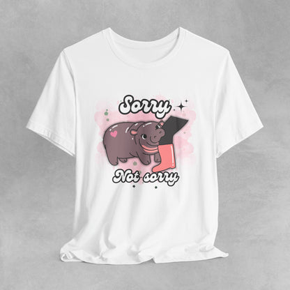 Adorable Pygmy Hippo Graphic Tee featuring a cute design of a viral baby hippo meme, made from soft cotton, perfect for animal lovers and casual wear, ideal for gifts and nature enthusiasts