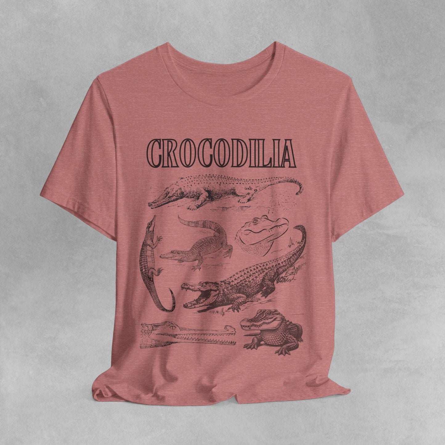 Crocodilia Herpetology t shirt, crocodile t shirt, alligator t shirt, gharial t shirt, lizard t shirt, vintage style zoology shirt animal