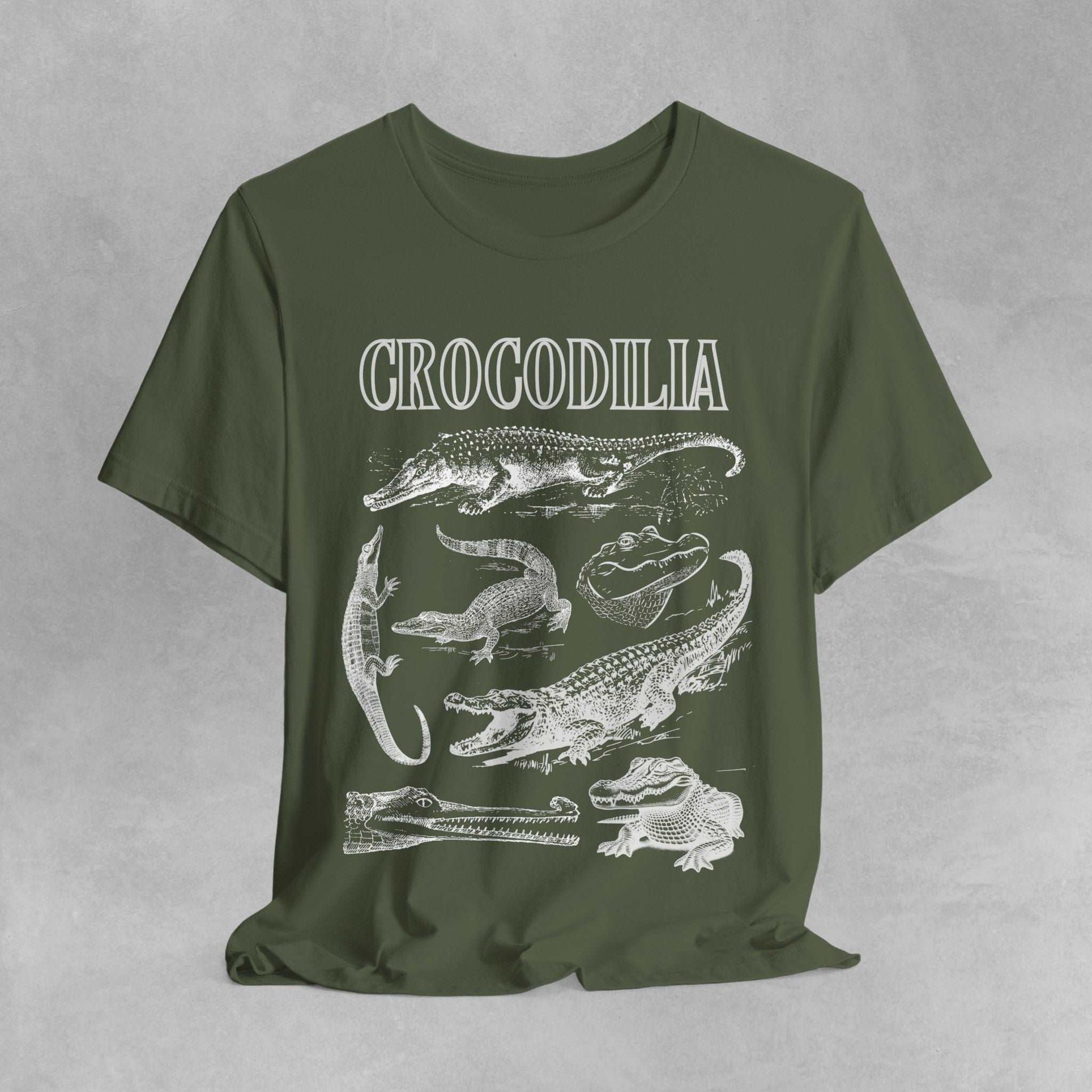 Crocodilia Herpetology t shirt, crocodile t shirt, alligator t shirt, gharial t shirt, lizard t shirt, vintage style zoology shirt animal