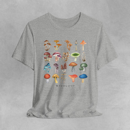 Vintage style Mycology Shirt, Fungi Shirt, retro Mushroom Shirt, Botanical Shirt, Cottagecore Clothing, Cottagecore Shirt, Fungus Tshirt, - Aurora Corner Shop