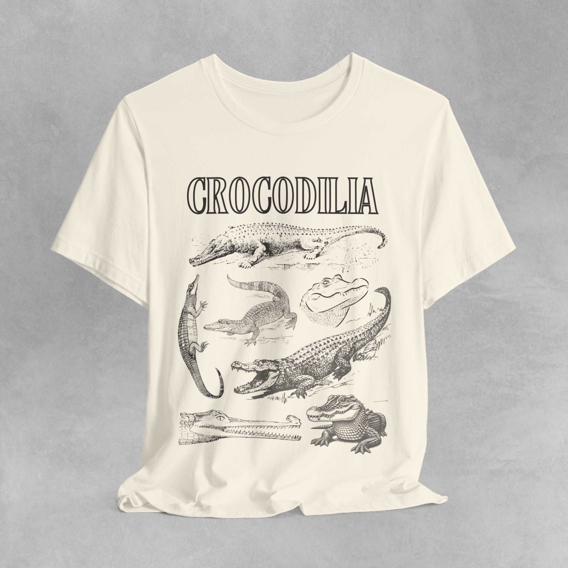 Crocodilia Herpetology t shirt, crocodile t shirt, alligator t shirt, gharial t shirt, lizard t shirt, vintage style zoology shirt animal