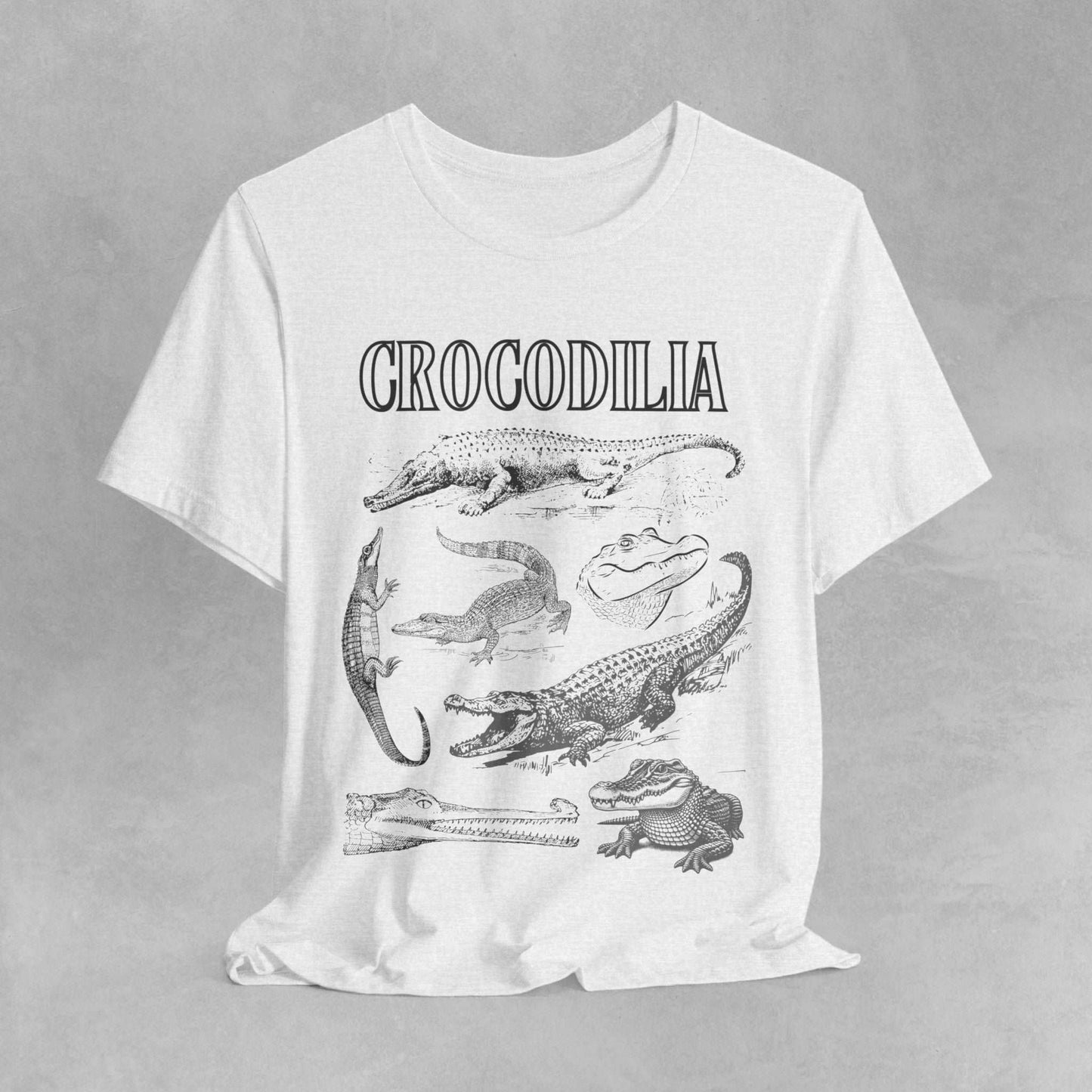 Crocodilia Herpetology t shirt, crocodile t shirt, alligator t shirt, gharial t shirt, lizard t shirt, vintage style zoology shirt animal