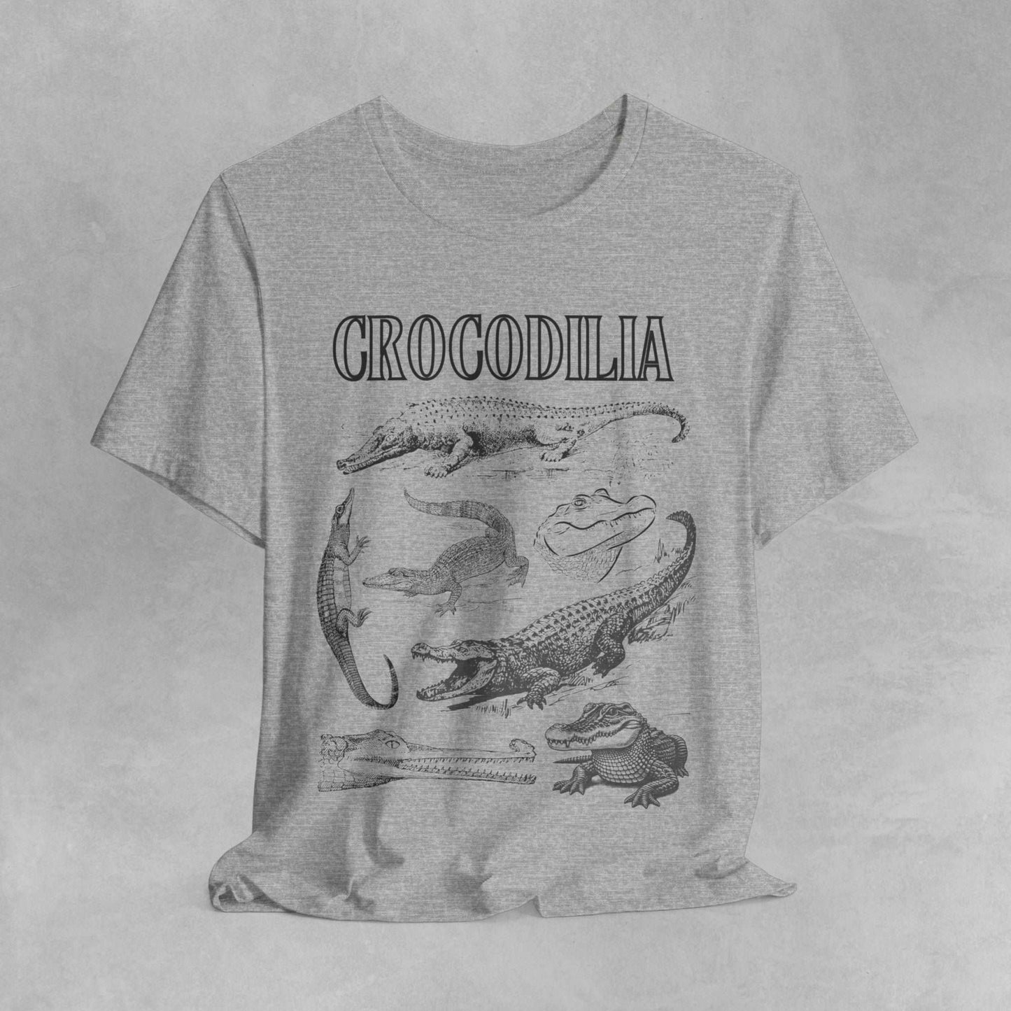 Crocodilia Herpetology t shirt, crocodile t shirt, alligator t shirt, gharial t shirt, lizard t shirt, vintage style zoology shirt animal