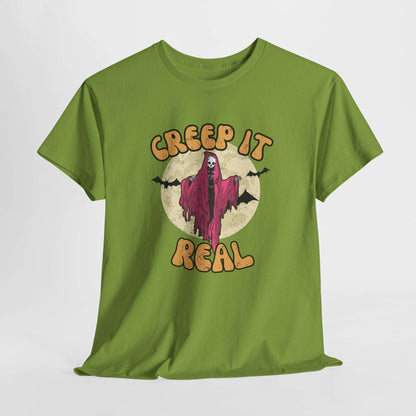 Creep it Real spooky t-shirt - Unisex Heavy Cotton Tee - Retro inspired creepy - t-shirt - Halloween inspired shirt