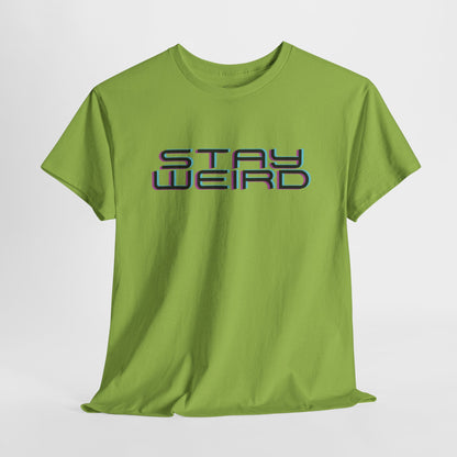 Stylish Graphic Tee - Stay Weird and Stand Out
Unisex Funny Graphic T-Shirt - Celebrate Your Quirkiness
Stay Weird cotton t-shirt featuring a simple and cute graphic, perfect for those who embrace their uniqueness; made from sustainable materials for comfort