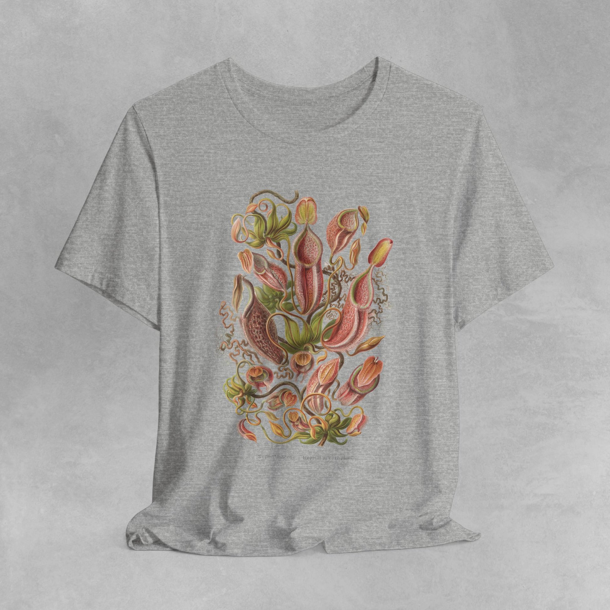 Nepenthes Carnivorous Plant Tee - Celebrate Nature's Beauty"
"Vintage-Inspired Nepenthes Shirt - Ideal for Botanical LoversVintage Nepenthes T-Shirt featuring a detailed botanical illustration of carnivorous plants, perfect for plant enthusiasts and lovers of unique, eco-friendly fashio