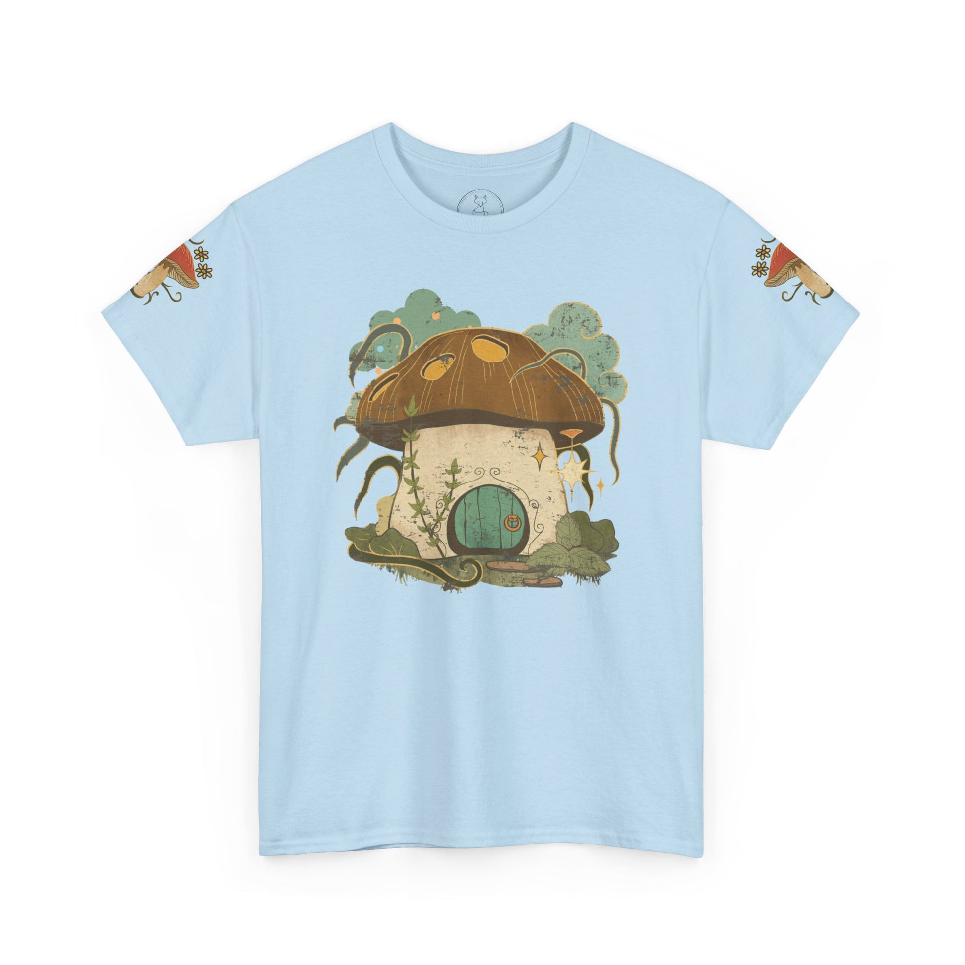 "Cottagecore Mushroom House T-Shirt - Whimsical Sleeve Design"
"Fairycore-Inspired T-Shirt with Cute Mushroom Illustrations"
"Charming Cottagecore Mushroom House Tee - Perfect for Nature Lovers"
"Unisex Fairycore Mushroom T-Shirt with Whimsical Details"