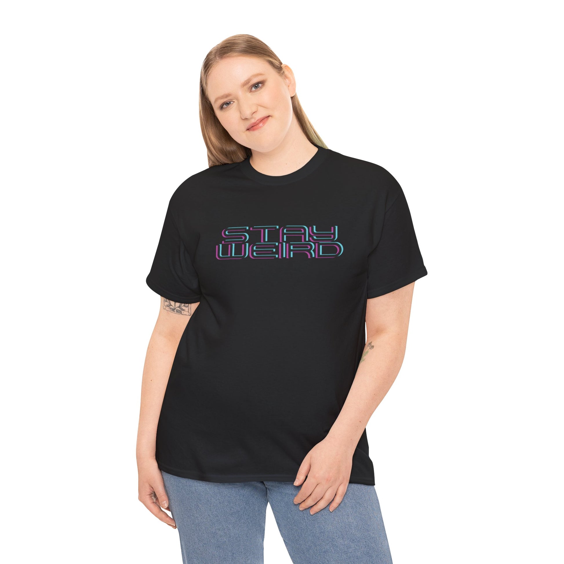 Simple and Cute Stay Weird T-Shirt - Ideal for Casual Wear
Eco-Friendly Stay Weird Cotton T-Shirt for Everyday Comfort