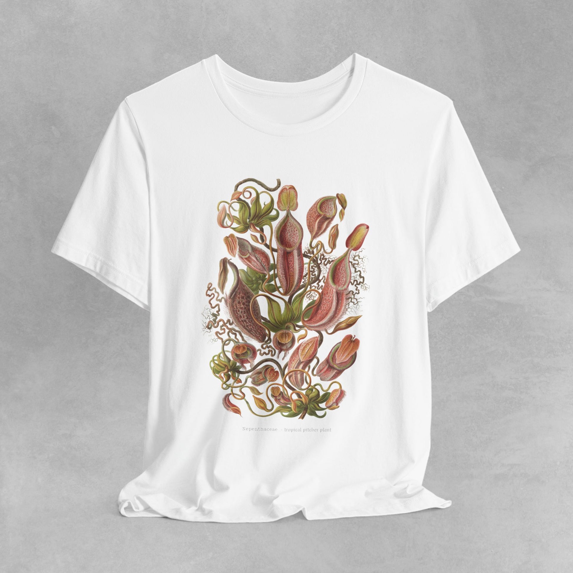 Botanical Illustration Tee - Nepenthes Carnivorous Plant Shirt"
"Eco-Friendly Nepenthes T-Shirt for Plant Enthusiasts"
"Stylish Carnivorous Plant Shirt - Vintage Botanical Design"
"Unisex Nepenthes T-Shirt - Perfect for Nature Lovers"
"Nepenthes Carnivorous Plant Tee - Celebrate Nature's Beauty"
"Vintage-Inspired Nepenthes Shirt - Ideal for Botanical Lovers"
"Unique Carnivorous Plant T-Shirt - Perfect Gift for Plant Lovers"