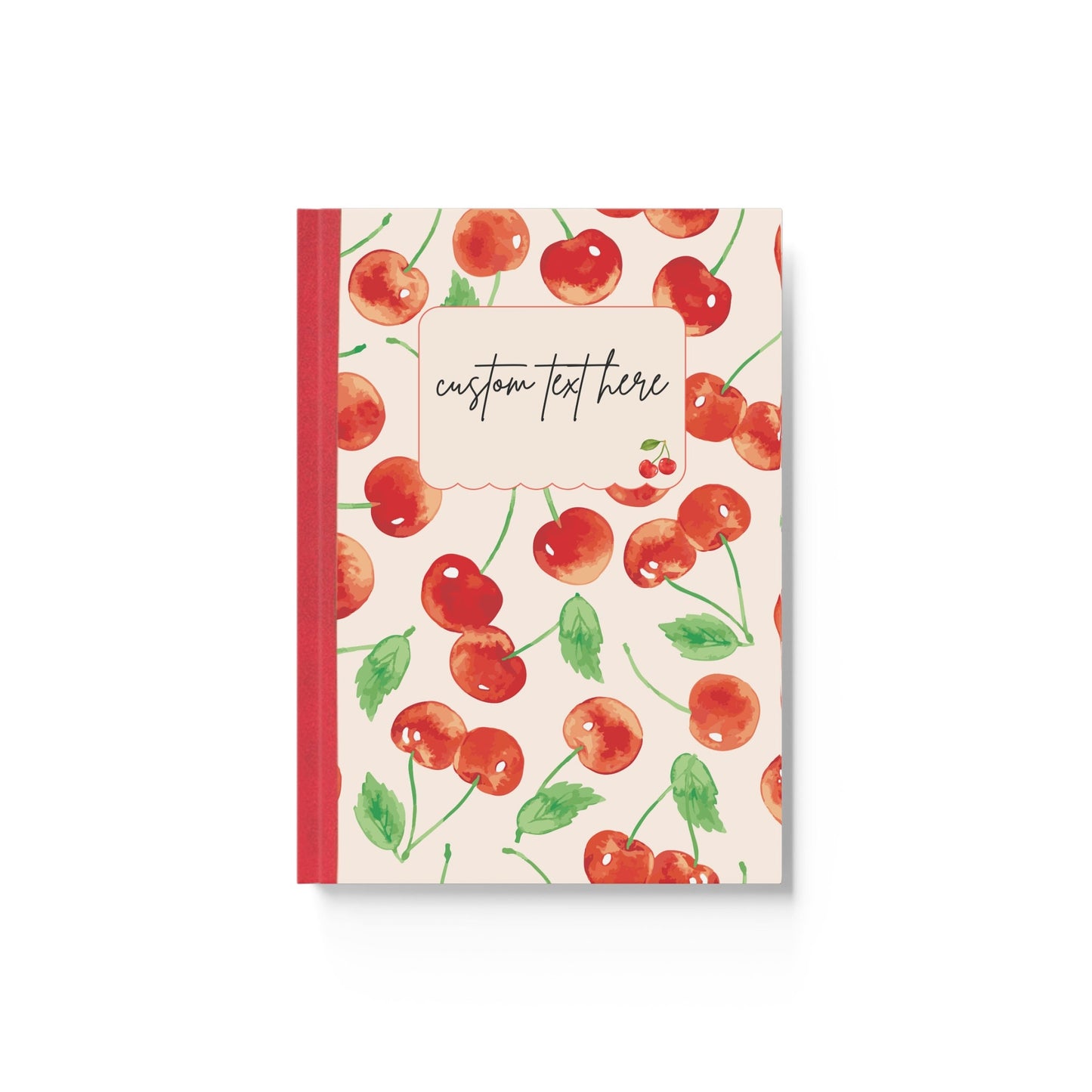 Cherry Watercolour art Notebook - cherries journal - Customizable notebook / Journal - fruit graphic