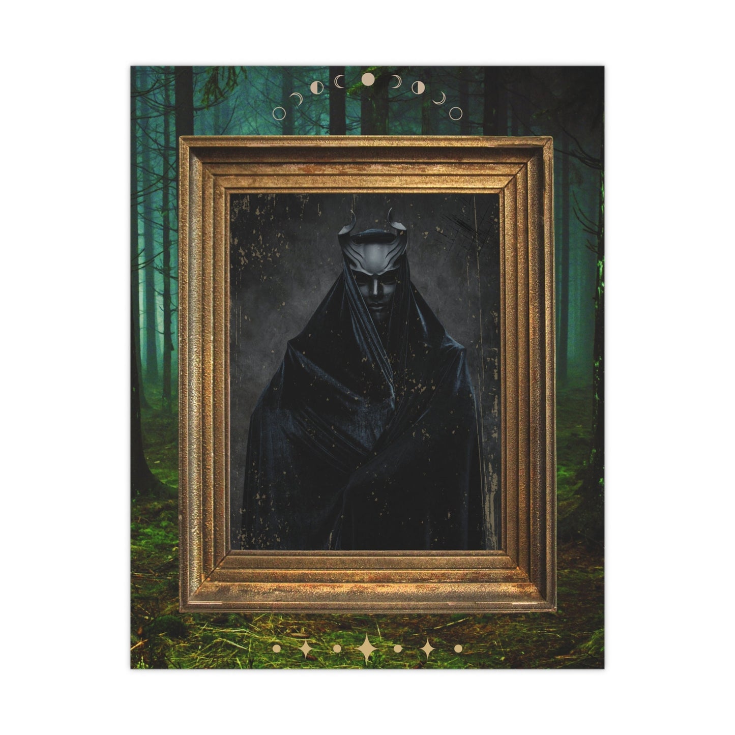 Dark Cosmos - Moody wall art Poster - Dark Academia Print, Dark Decor Aesthetic - Gothic poster