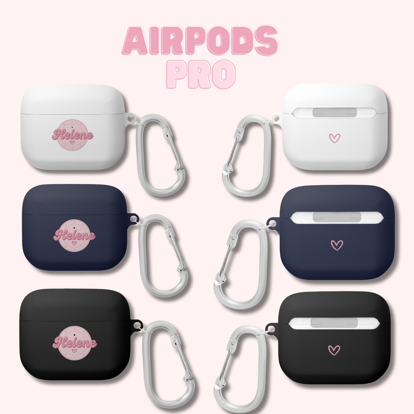 Cute Personalised Airpod Case Cover Soft Shell For Airpods 1,2 & Airpods Pro - Custom case for Airpods - Personalise with your name