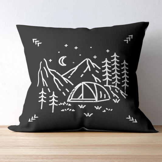 Adventure modern minimalist Pillow case Home Decor Decorative Pillow Case black pillow Cushion Cover Interior Decore Sofa Gift camping gift