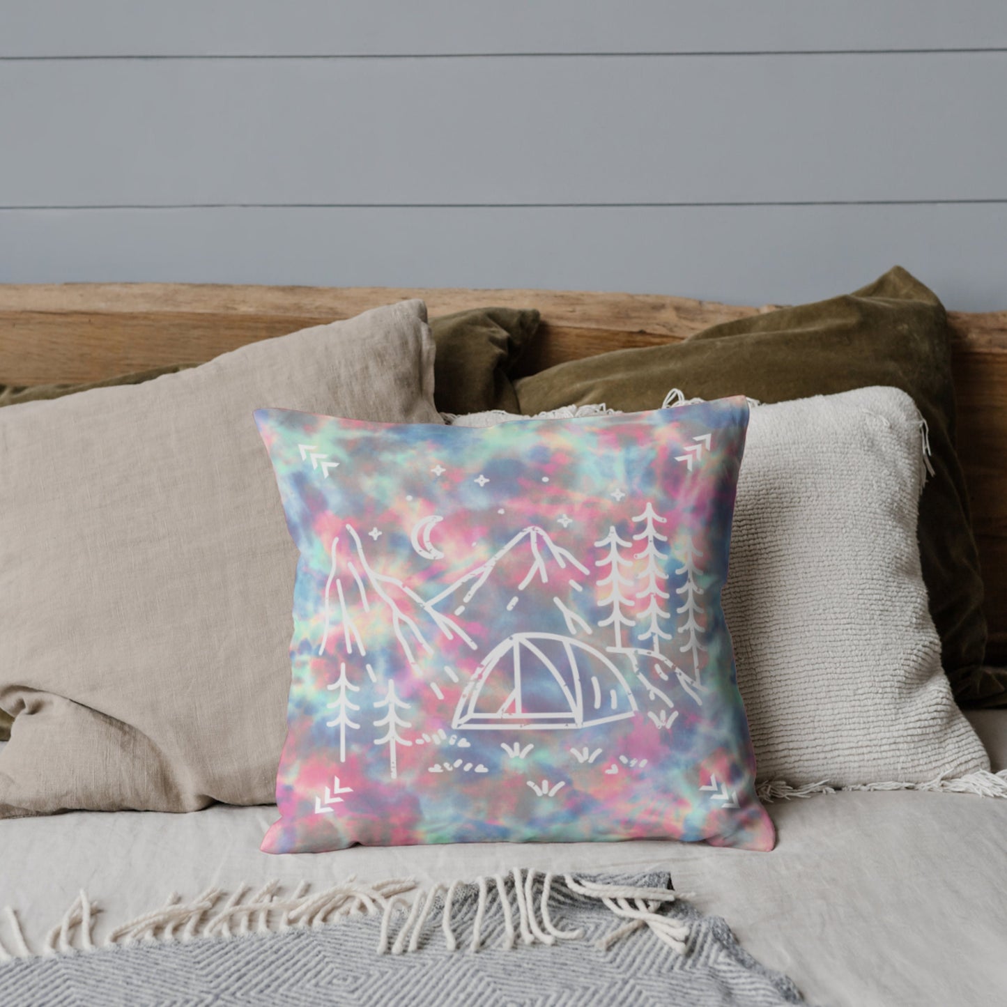 Adventure Tie Dye Pillow Vibrant Home Decor Decorative Pillow Case Tie Dyed Cushion Cover Interior Home Decore Sofa Cushion Gift Pillows