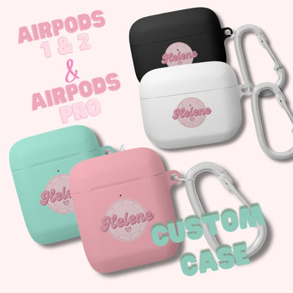 Cute Personalised Airpod Case Cover Soft Shell For Airpods 1,2 & Airpods Pro - Custom case for Airpods - Personalise with your name