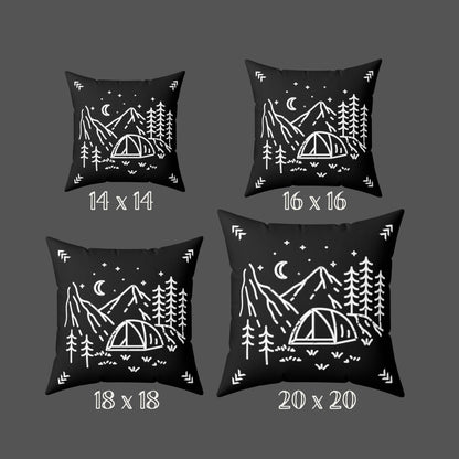 Adventure modern minimalist Pillow case Home Decor Decorative Pillow Case black pillow Cushion Cover Interior Decore Sofa Gift camping gift