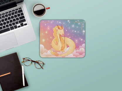 Cute Dragon Mouse Pad - Kawaii Mouse Pad - Cosy Desk Decor - Pastel Office Accessories - Cute Desk Accessories - Gamer Setup - cute office