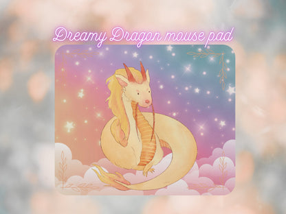 Cute Dragon Mouse Pad - Kawaii Mouse Pad - Cosy Desk Decor - Pastel Office Accessories - Cute Desk Accessories - Gamer Setup - cute office