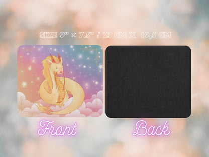 Cute Dragon Mouse Pad - Kawaii Mouse Pad - Cosy Desk Decor - Pastel Office Accessories - Cute Desk Accessories - Gamer Setup - cute office