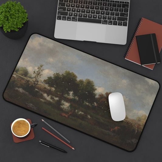 Cozy Nature Gaming desk mat Whimsical desk mat, Boho witchy large mat, cottagecore desk setup, Aesthetic Mousepad Cozy, Large Mouse Pad