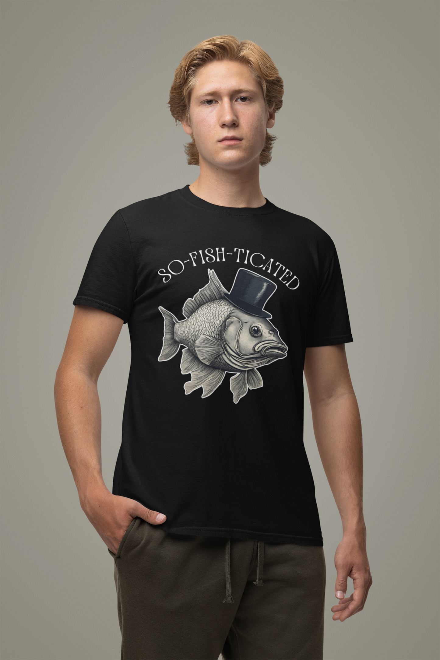 So-Fish-Ticated Funny fishing pun tshirt Funny Meme TShirt Retro Fisher T Shirt, Fisher Gear, Fish Graphic Shirt, humor Unisex Cotton Shirt