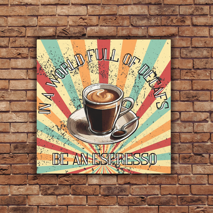 Be An Espresso Matte Canvas - Aurora Corner Shop