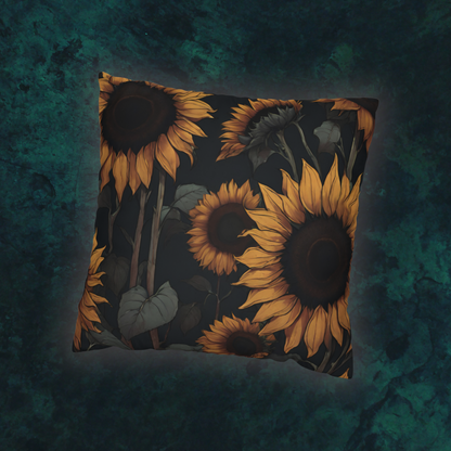 Moody Sunflowers - Dark florals Pillow Case - Aurora Corner Shop