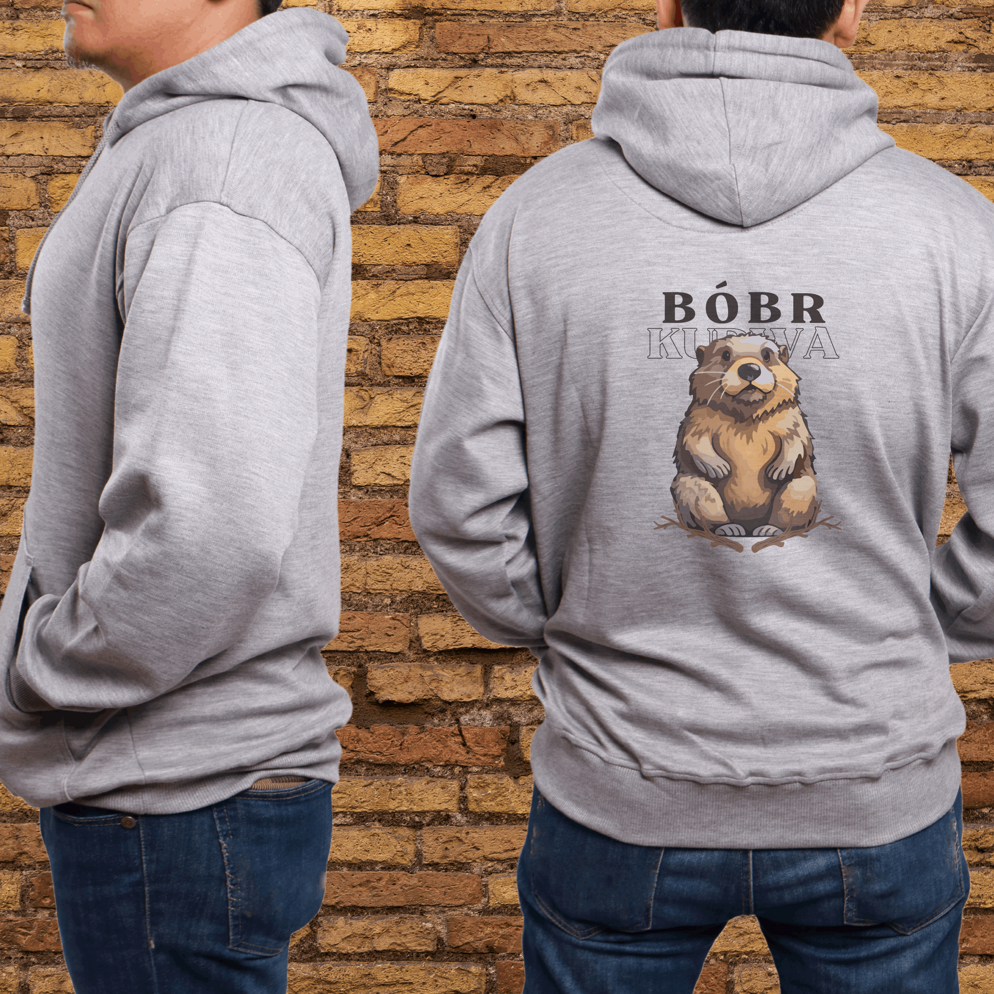 Bóbr meme Unisex Heavy Blend Full Zip Hooded Sweatshirt - Bobr hoodie - Aurora Corner Shop